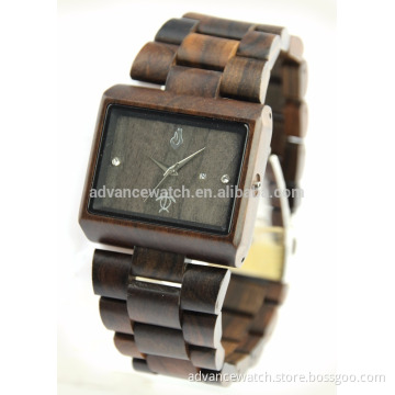 wood watch, 100% natural ebony wooden watch, bamboo watch